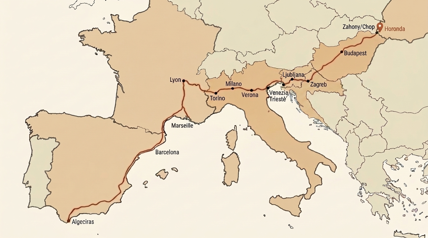 Horonda Adriatic corridor optionality map